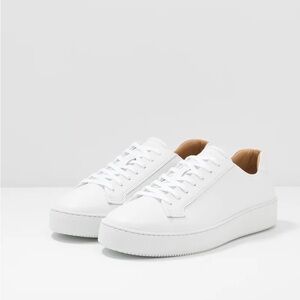 Tiger of Sweden Men’s Classic White Low-Top Leather Sneakers Size 42 EU